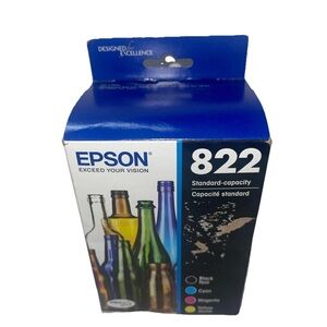 Epson 822 Ink 4-Pack Black Cyan Magenta Yellow